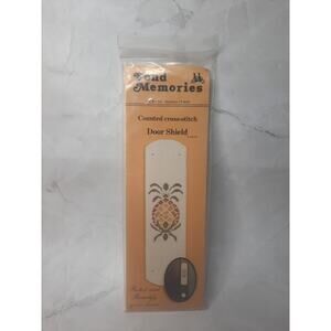 Fond Memories Counted Cross Stitch Door Shield Kit Stenciled Pineapple